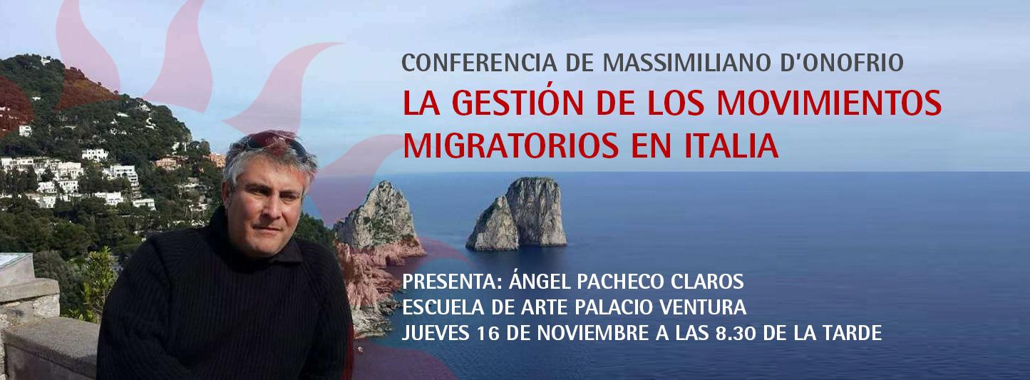 Conferencia “La gestión de los movimientos migratorios en Italia”