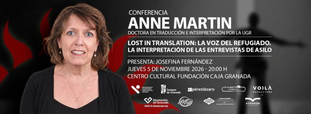 Conferencia de Anne Martin: «Lost in translation, la voz del refugiado» (Jueves 5 de noviembre, a las 8 de la tarde)